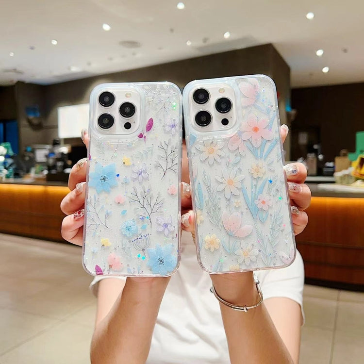 Fresh Small Floral Epoxy TPU Phone Case, For iPhone 13, For iPhone 13 mini, For iPhone 12, For iPhone 12 Pro Max, For iPhone 12 Pro