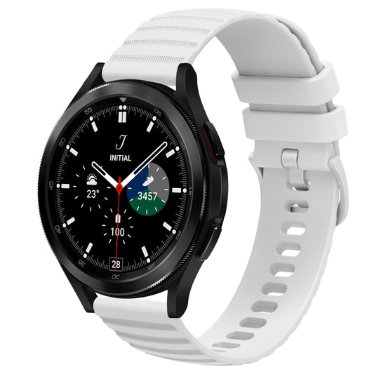 20mm Wavy Dot Pattern Solid Color Silicone Watch Band, For Samsung  Galaxy Watch 4 Classic 42mm, For Samsung  Galaxy Watch 4 Classic 46mm