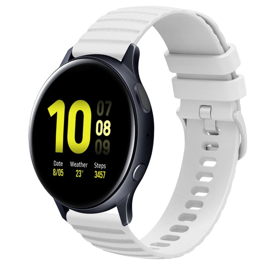 20mm Wavy Dot Pattern Solid Color Silicone Watch Band, For Samsung Galaxy Watch Active 2 40mm, For Samsung Galaxy Watch Active 2 44mm