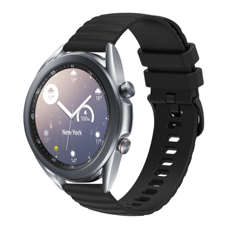 22mm Wavy Dot Pattern Solid Color Silicone Watch Band, For Samsung Galaxy Watch3 45mm, For Samsung Galaxy Watch 46mm