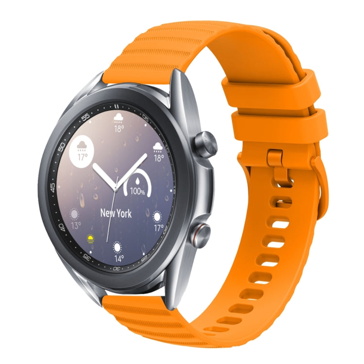 22mm Wavy Dot Pattern Solid Color Silicone Watch Band, For Samsung Galaxy Watch3 45mm, For Samsung Galaxy Watch 46mm