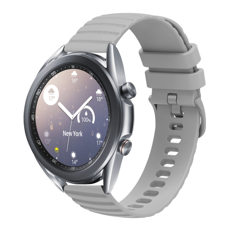 22mm Wavy Dot Pattern Solid Color Silicone Watch Band, For Samsung Galaxy Watch3 45mm, For Samsung Galaxy Watch 46mm
