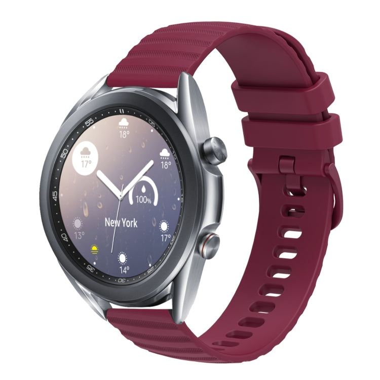22mm Wavy Dot Pattern Solid Color Silicone Watch Band, For Samsung Galaxy Watch3 45mm, For Samsung Galaxy Watch 46mm