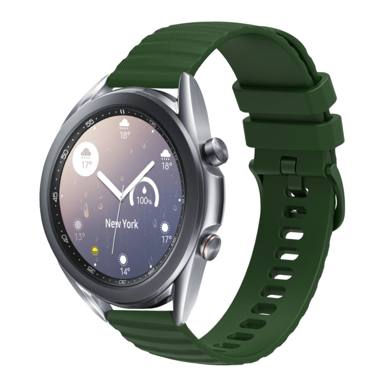 22mm Wavy Dot Pattern Solid Color Silicone Watch Band, For Samsung Galaxy Watch3 45mm, For Samsung Galaxy Watch 46mm