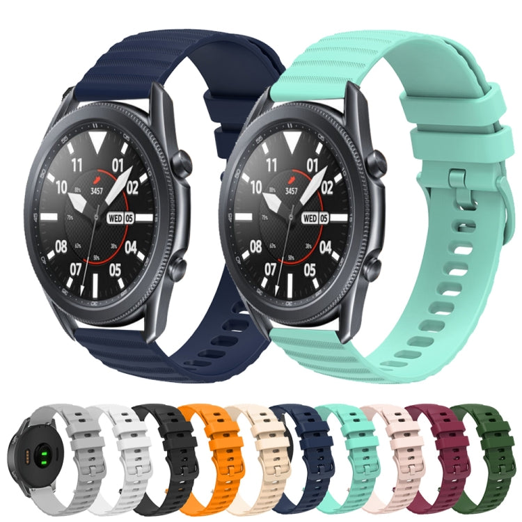 22mm Wavy Dot Pattern Solid Color Silicone Watch Band, For Samsung Galaxy Watch3 45mm, For Samsung Galaxy Watch 46mm