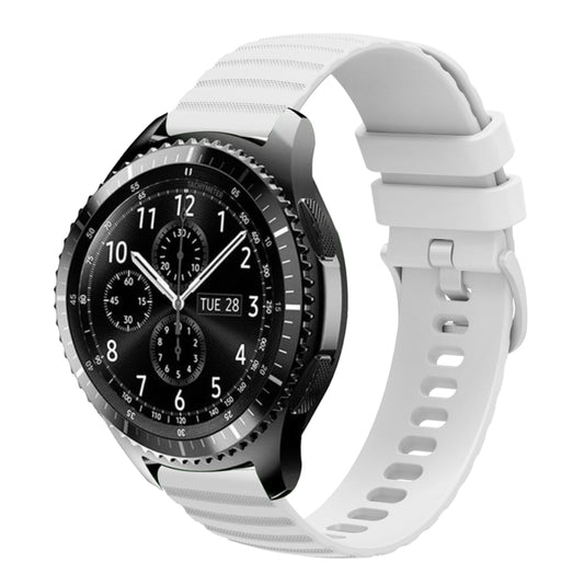 22mm Wavy Dot Pattern Solid Color Silicone Watch Band, For Samsung Gear S3 Classic, For Samsung Gear S3 Frontier