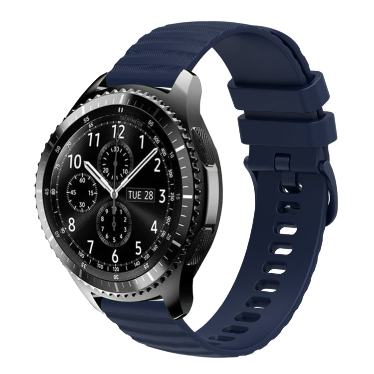 22mm Wavy Dot Pattern Solid Color Silicone Watch Band, For Samsung Gear S3 Classic, For Samsung Gear S3 Frontier