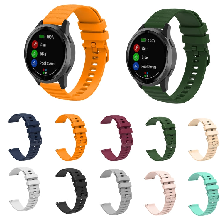 22mm Wavy Dot Pattern Solid Color Silicone Watch Band, For Samsung Gear S3 Classic, For Samsung Gear S3 Frontier