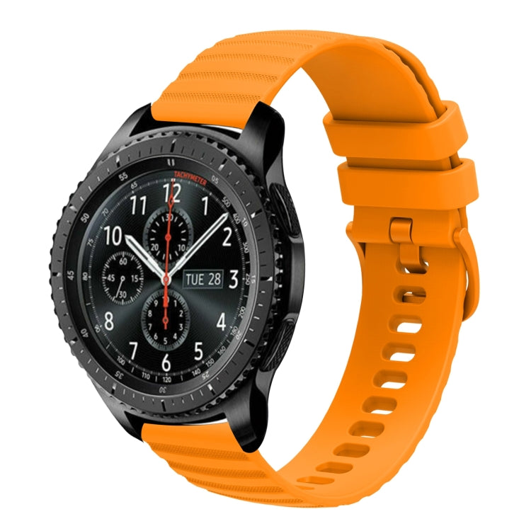 22mm Wavy Dot Pattern Solid Color Silicone Watch Band, For Samsung Gear S3 Classic, For Samsung Gear S3 Frontier