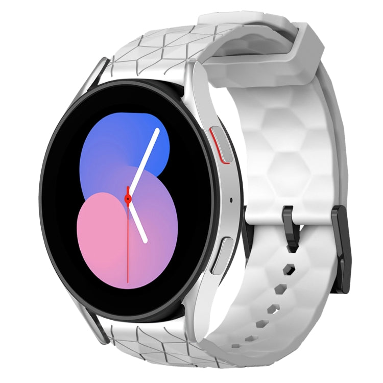 20mm Football Pattern Solid Color Silicone Watch Band, For Samsung Galaxy Watch 5 44mm, For Samsung Galaxy Watch 5 40mm