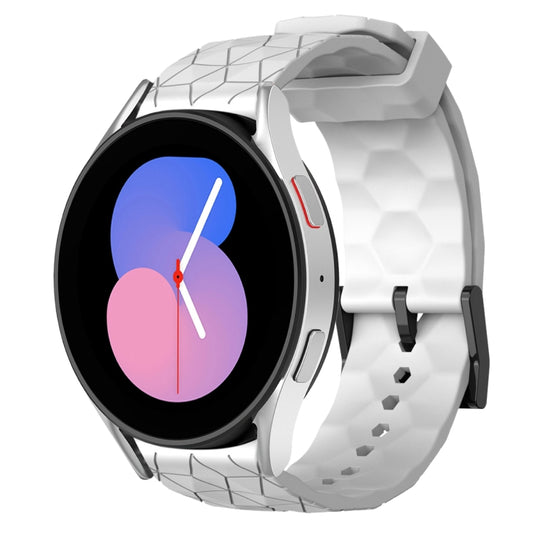20mm Football Pattern Solid Color Silicone Watch Band, For Samsung Galaxy Watch 5 44mm, For Samsung Galaxy Watch 5 40mm