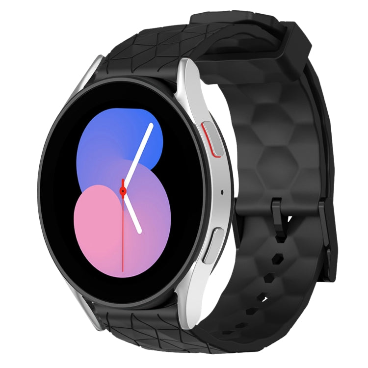 20mm Football Pattern Solid Color Silicone Watch Band, For Samsung Galaxy Watch 5 44mm, For Samsung Galaxy Watch 5 40mm