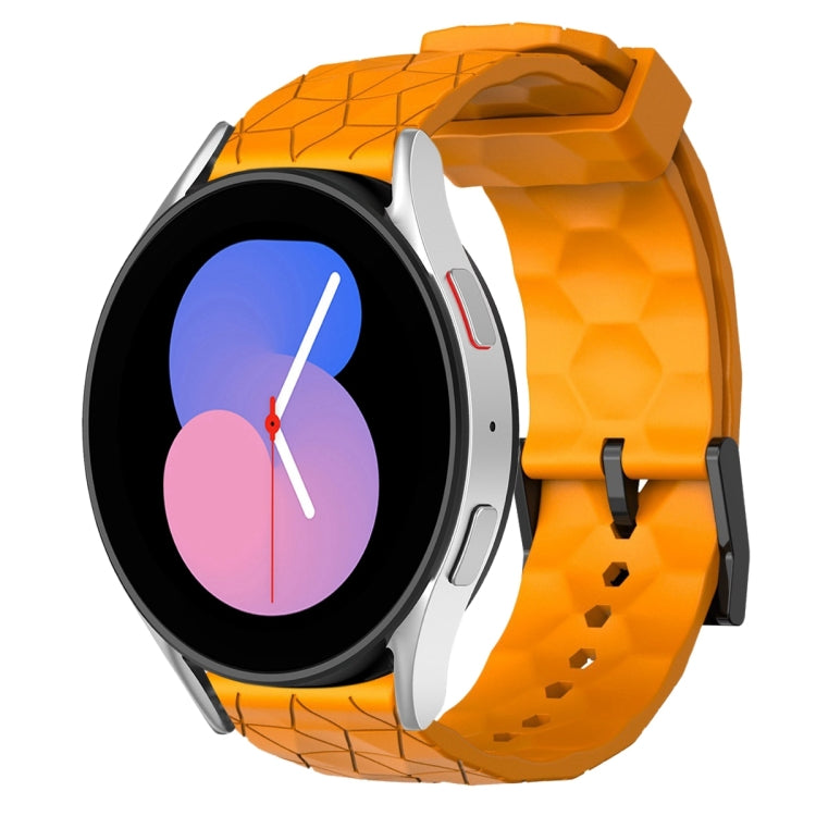 20mm Football Pattern Solid Color Silicone Watch Band, For Samsung Galaxy Watch 5 44mm, For Samsung Galaxy Watch 5 40mm