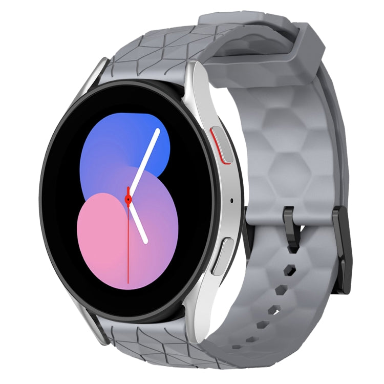 20mm Football Pattern Solid Color Silicone Watch Band, For Samsung Galaxy Watch 5 44mm, For Samsung Galaxy Watch 5 40mm