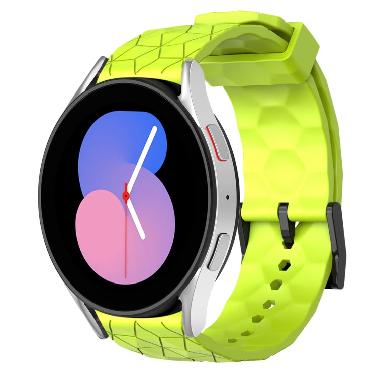 20mm Football Pattern Solid Color Silicone Watch Band, For Samsung Galaxy Watch 5 44mm, For Samsung Galaxy Watch 5 40mm