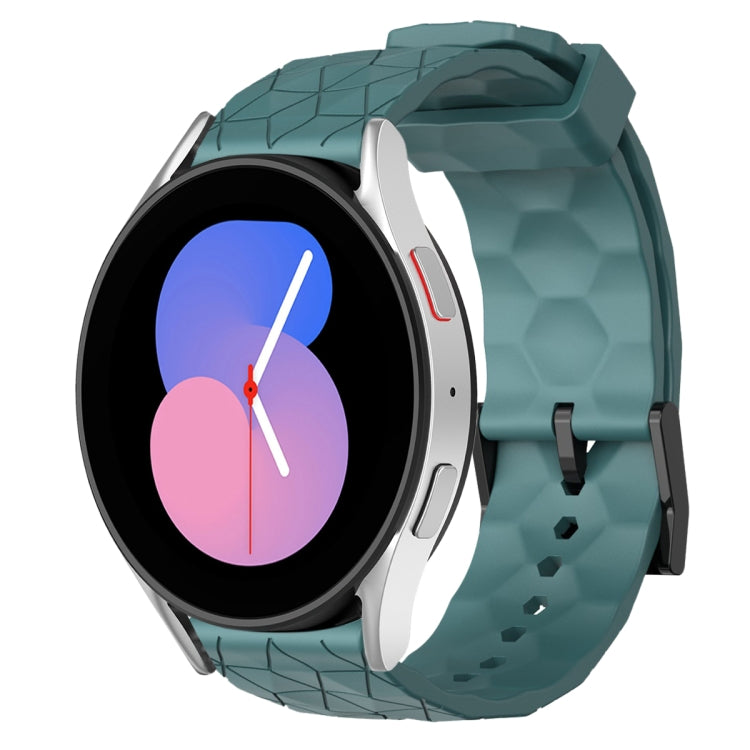 20mm Football Pattern Solid Color Silicone Watch Band, For Samsung Galaxy Watch 5 44mm, For Samsung Galaxy Watch 5 40mm