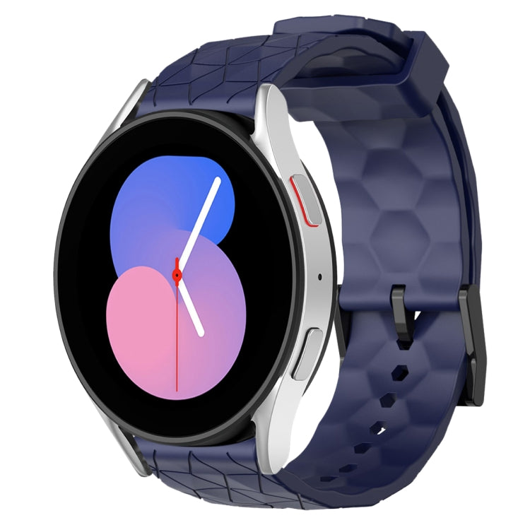20mm Football Pattern Solid Color Silicone Watch Band, For Samsung Galaxy Watch 5 44mm, For Samsung Galaxy Watch 5 40mm