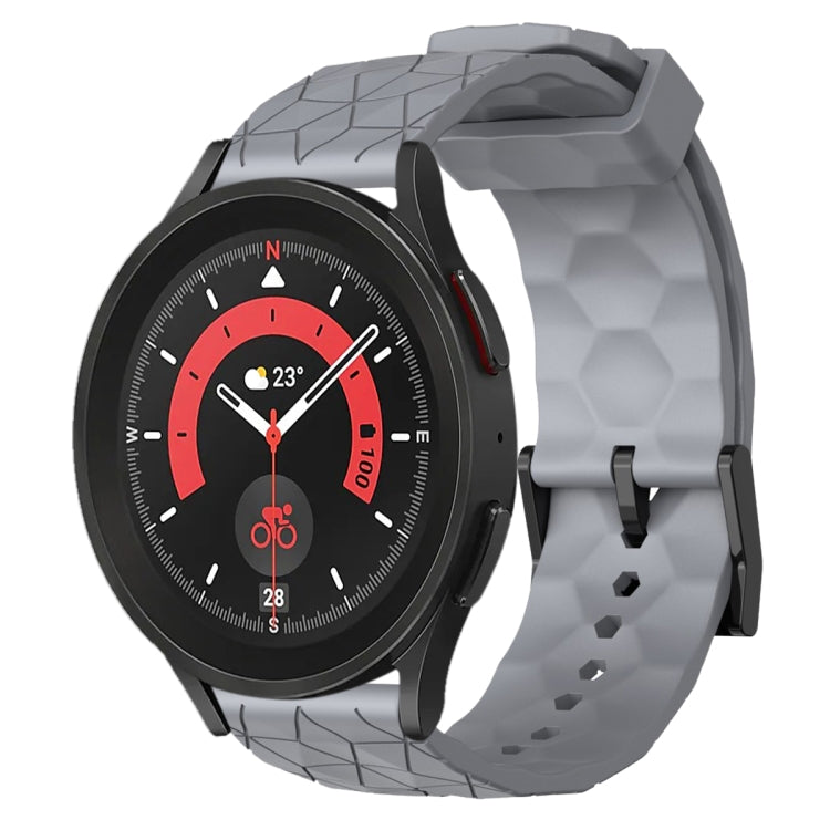 20mm Football Pattern Solid Color Silicone Watch Band, For Samsung Galaxy Watch 5 Pro 45mm, For Samsung Galaxy Watch 4 44mm