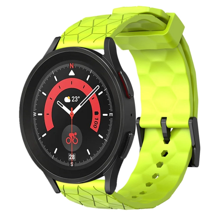 20mm Football Pattern Solid Color Silicone Watch Band, For Samsung Galaxy Watch 5 Pro 45mm, For Samsung Galaxy Watch 4 44mm