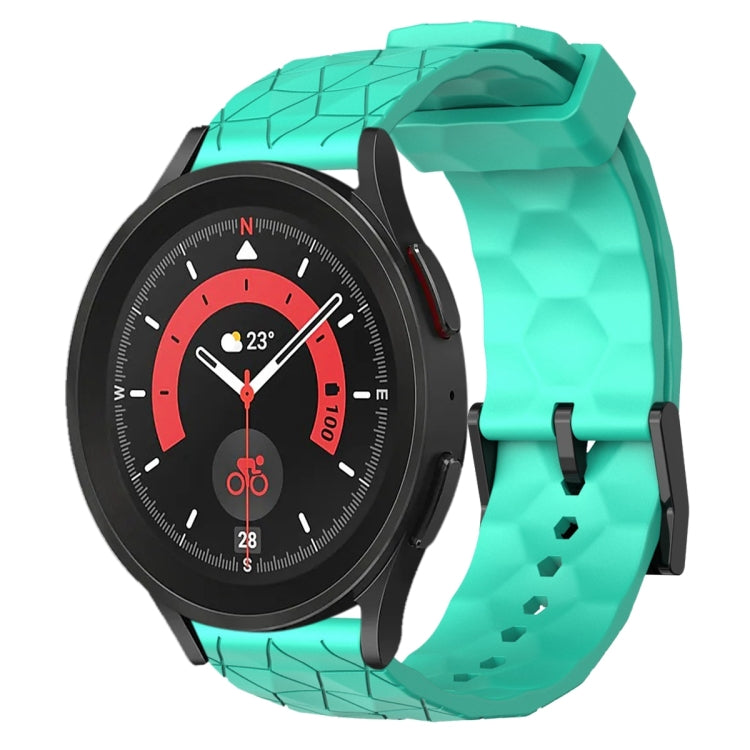 20mm Football Pattern Solid Color Silicone Watch Band, For Samsung Galaxy Watch 5 Pro 45mm, For Samsung Galaxy Watch 4 44mm