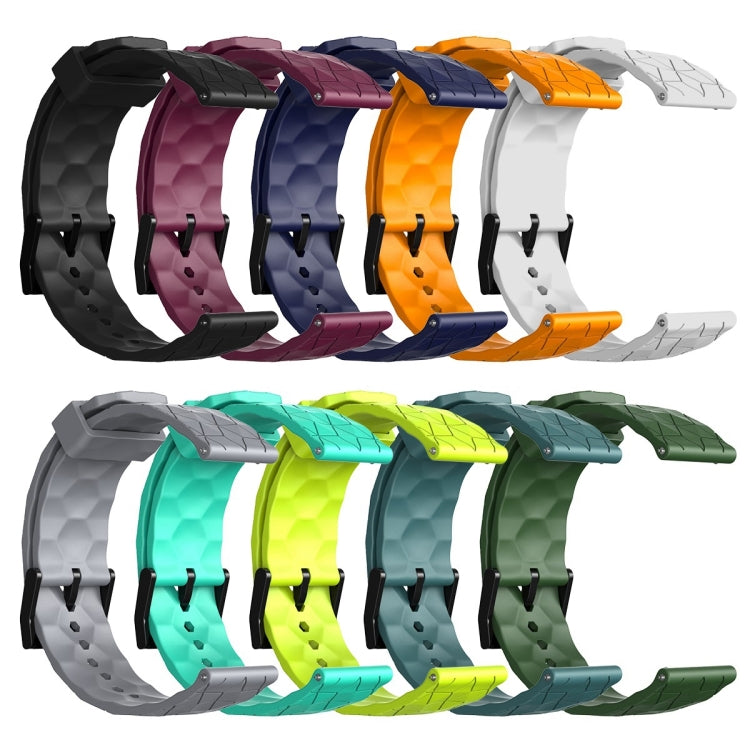 20mm Football Pattern Solid Color Silicone Watch Band, For Samsung Galaxy Watch 5 Pro 45mm, For Samsung Galaxy Watch 4 44mm
