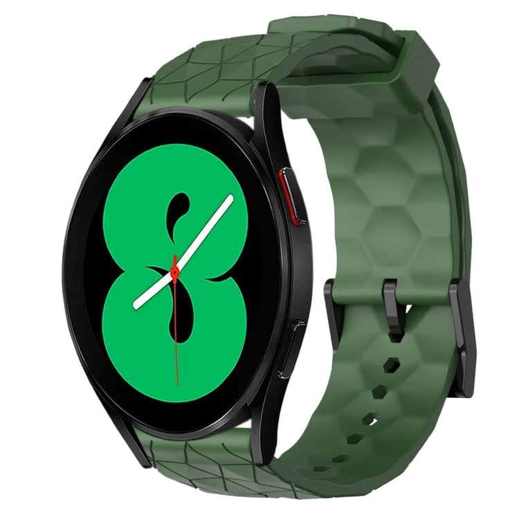 20mm Football Pattern Solid Color Silicone Watch Band, For Samsung Galaxy Watch 5 Pro 45mm, For Samsung Galaxy Watch 4 44mm