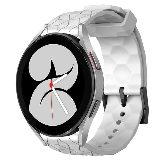 20mm Football Pattern Solid Color Silicone Watch Band, For Samsung Galaxy Watch 4 40mm, For Samsung  Galaxy Watch 4 Classic 42mm