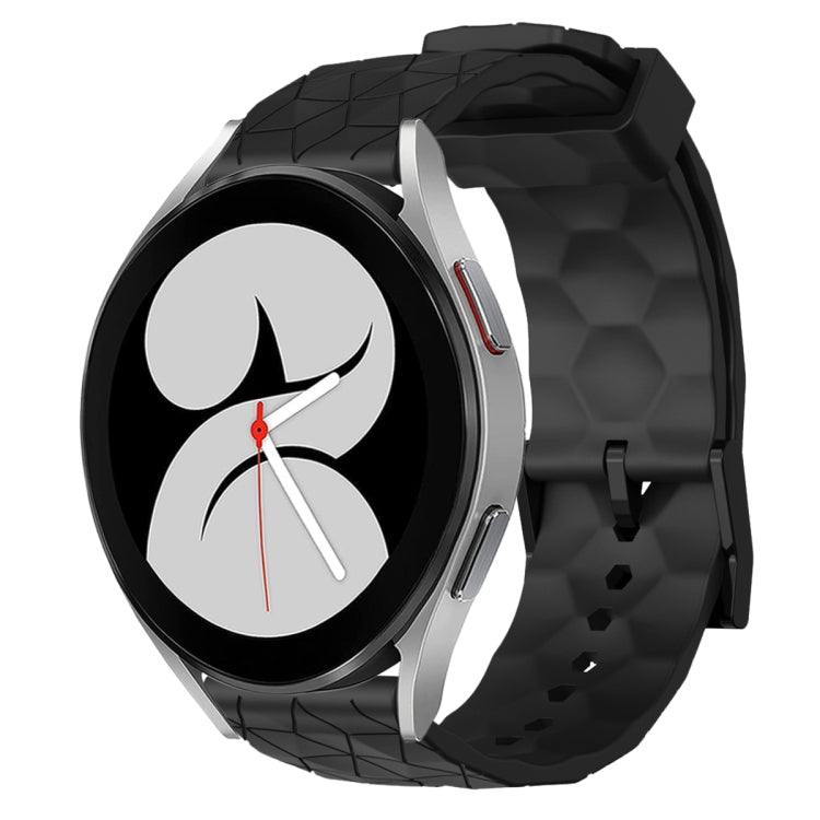 20mm Football Pattern Solid Color Silicone Watch Band, For Samsung Galaxy Watch 4 40mm, For Samsung  Galaxy Watch 4 Classic 42mm