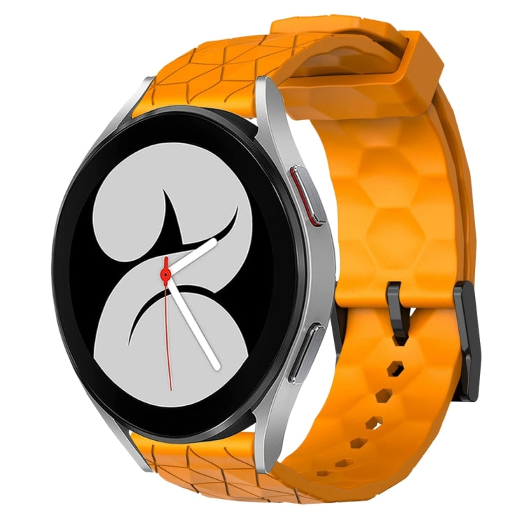 20mm Football Pattern Solid Color Silicone Watch Band, For Samsung Galaxy Watch 4 40mm, For Samsung  Galaxy Watch 4 Classic 42mm