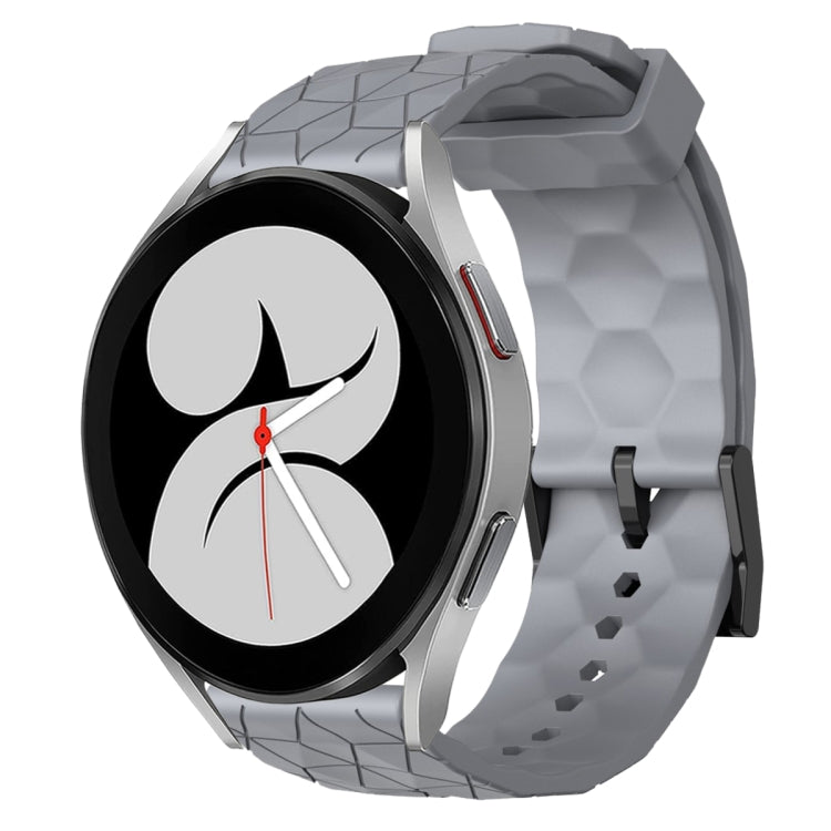 20mm Football Pattern Solid Color Silicone Watch Band, For Samsung Galaxy Watch 4 40mm, For Samsung  Galaxy Watch 4 Classic 42mm