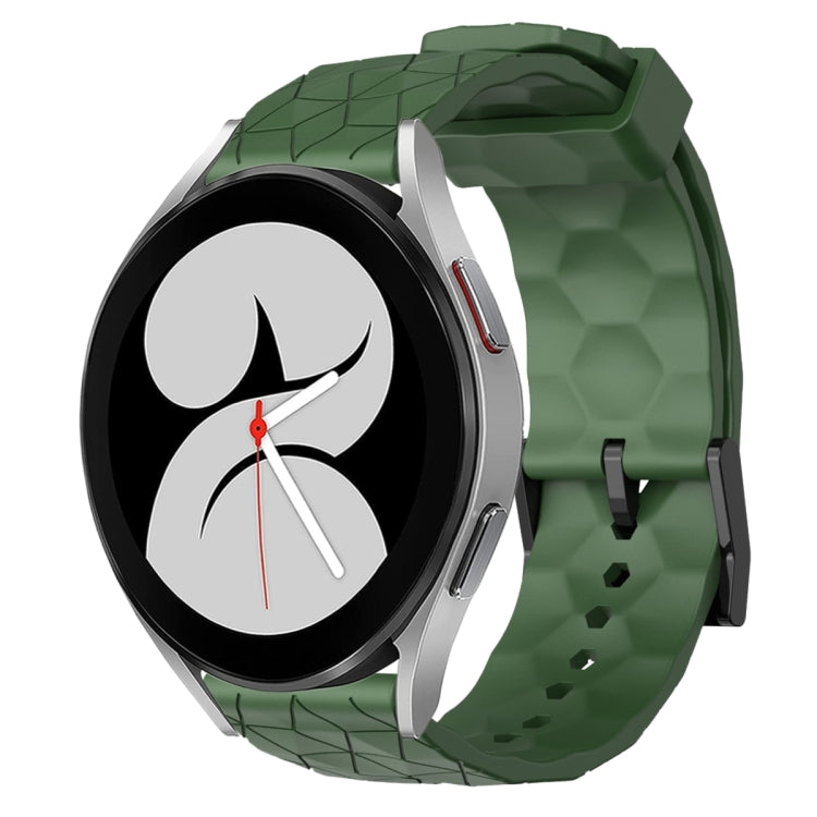 20mm Football Pattern Solid Color Silicone Watch Band, For Samsung Galaxy Watch 4 40mm, For Samsung  Galaxy Watch 4 Classic 42mm
