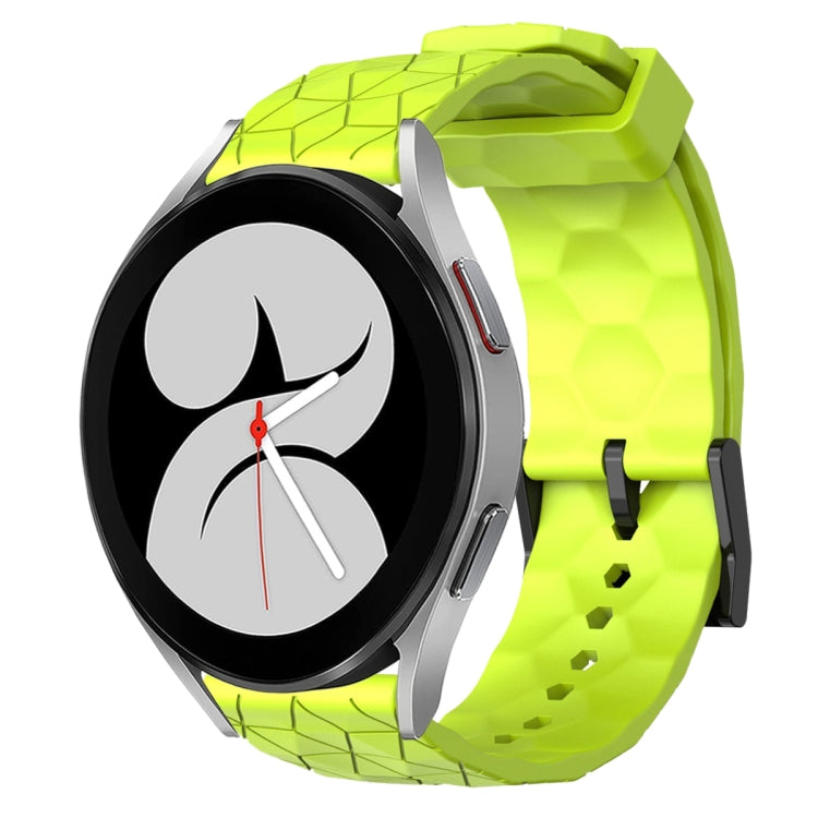 20mm Football Pattern Solid Color Silicone Watch Band, For Samsung Galaxy Watch 4 40mm, For Samsung  Galaxy Watch 4 Classic 42mm