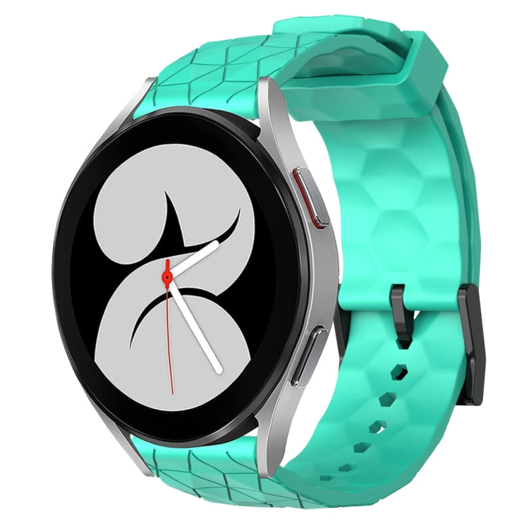 20mm Football Pattern Solid Color Silicone Watch Band, For Samsung Galaxy Watch 4 40mm, For Samsung  Galaxy Watch 4 Classic 42mm
