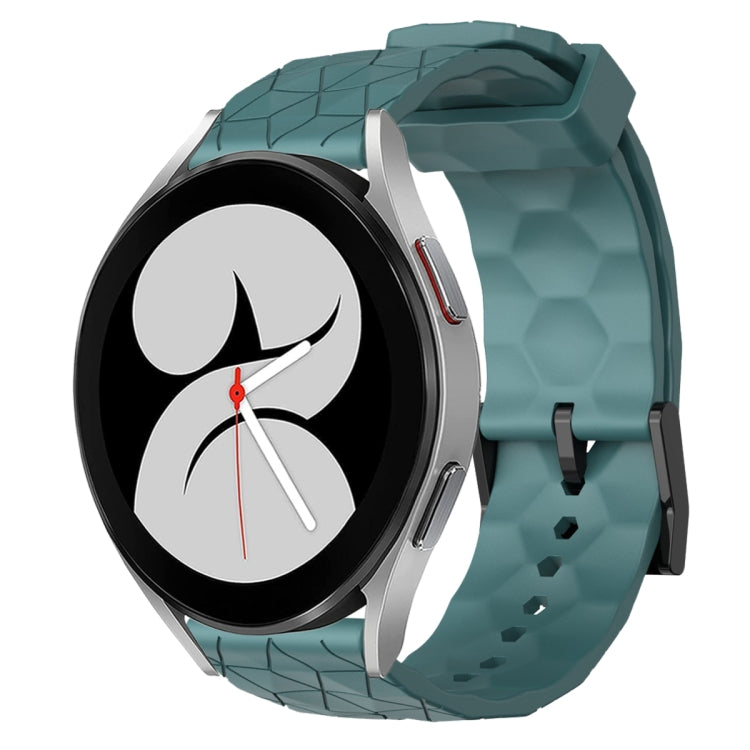 20mm Football Pattern Solid Color Silicone Watch Band, For Samsung Galaxy Watch 4 40mm, For Samsung  Galaxy Watch 4 Classic 42mm