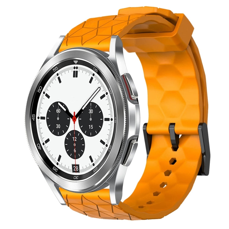 20mm Football Pattern Solid Color Silicone Watch Band, For Samsung Galaxy Watch 4 40mm, For Samsung  Galaxy Watch 4 Classic 42mm