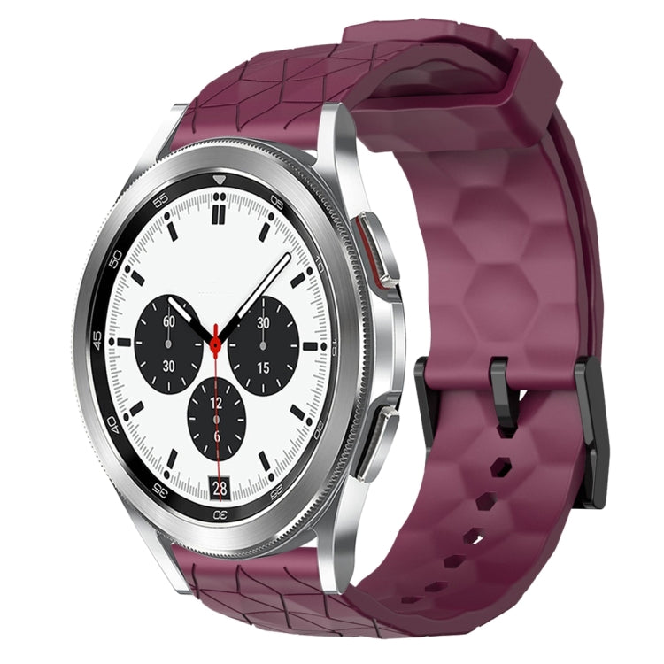 20mm Football Pattern Solid Color Silicone Watch Band, For Samsung Galaxy Watch 4 40mm, For Samsung  Galaxy Watch 4 Classic 42mm