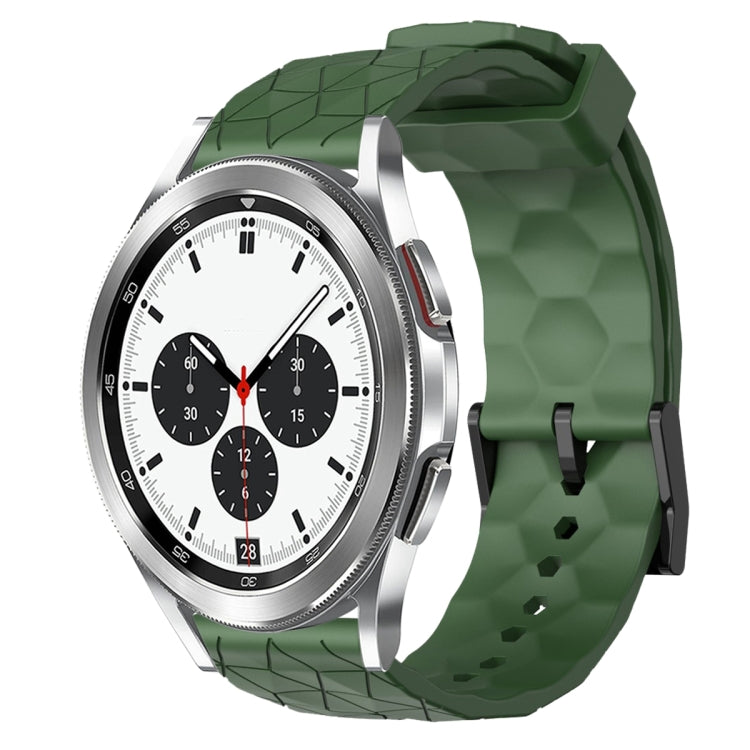 20mm Football Pattern Solid Color Silicone Watch Band, For Samsung Galaxy Watch 4 40mm, For Samsung  Galaxy Watch 4 Classic 42mm