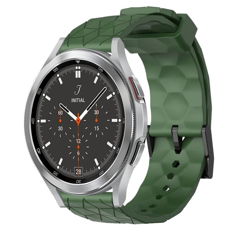 20mm Football Pattern Solid Color Silicone Watch Band, For Samsung  Galaxy Watch 4 Classic 46mm, For Samsung Galaxy Watch Active 2 40mm