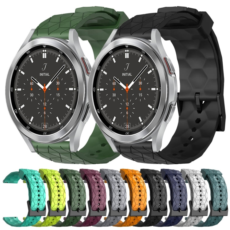 20mm Football Pattern Solid Color Silicone Watch Band, For Samsung  Galaxy Watch 4 Classic 46mm, For Samsung Galaxy Watch Active 2 40mm
