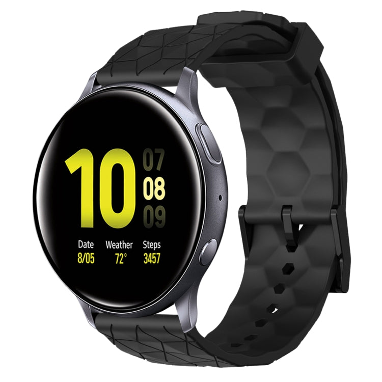 20mm Football Pattern Solid Color Silicone Watch Band, For Samsung  Galaxy Watch 4 Classic 46mm, For Samsung Galaxy Watch Active 2 40mm