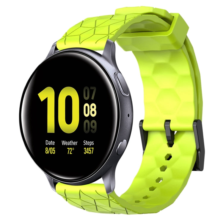20mm Football Pattern Solid Color Silicone Watch Band, For Samsung  Galaxy Watch 4 Classic 46mm, For Samsung Galaxy Watch Active 2 40mm