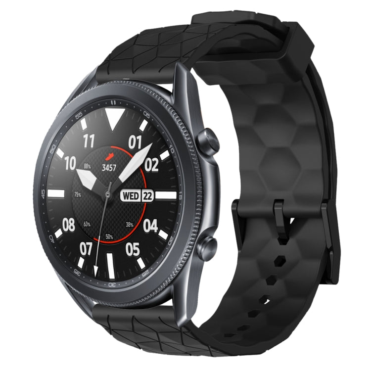 22mm Football Pattern Solid Color Silicone Watch Band, For Samsung Galaxy Watch3 45mm, For Samsung Galaxy Watch 46mm