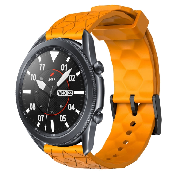 22mm Football Pattern Solid Color Silicone Watch Band, For Samsung Galaxy Watch3 45mm, For Samsung Galaxy Watch 46mm