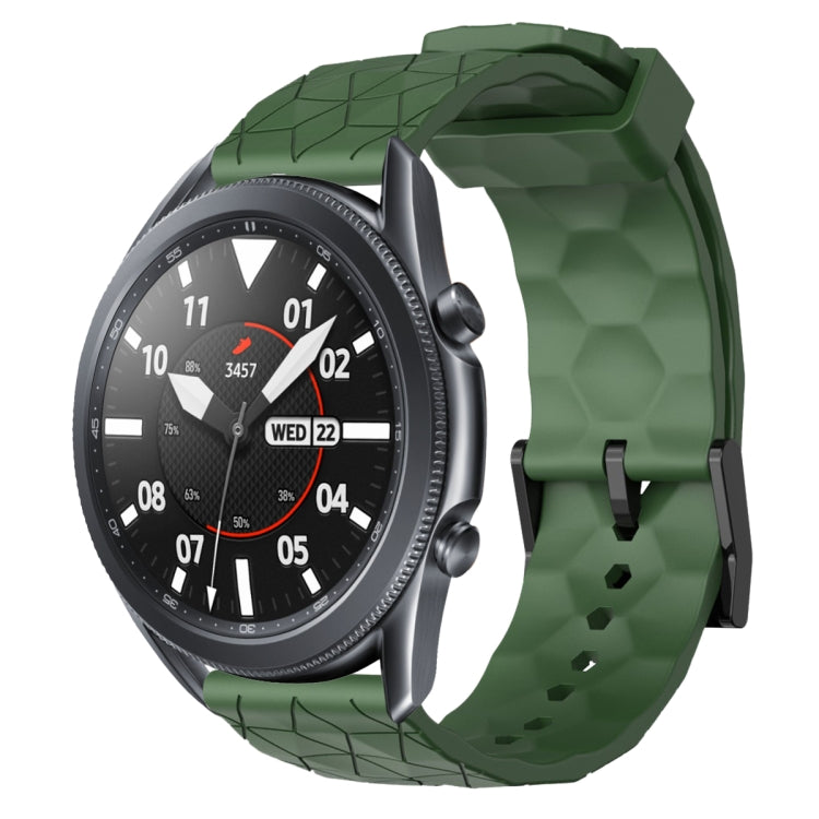 22mm Football Pattern Solid Color Silicone Watch Band, For Samsung Galaxy Watch3 45mm, For Samsung Galaxy Watch 46mm