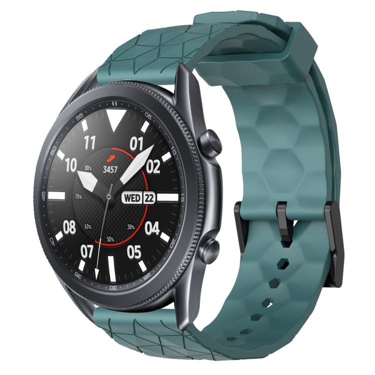 22mm Football Pattern Solid Color Silicone Watch Band, For Samsung Galaxy Watch3 45mm, For Samsung Galaxy Watch 46mm