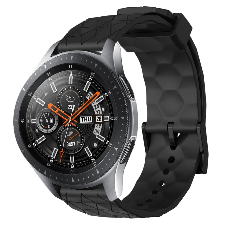 22mm Football Pattern Solid Color Silicone Watch Band, For Samsung Galaxy Watch3 45mm, For Samsung Galaxy Watch 46mm