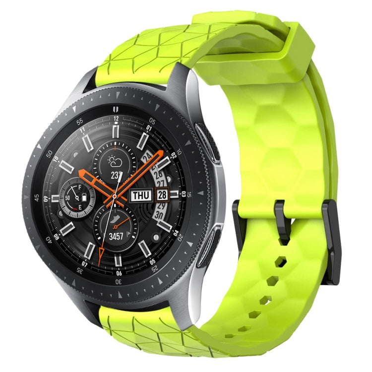 22mm Football Pattern Solid Color Silicone Watch Band, For Samsung Galaxy Watch3 45mm, For Samsung Galaxy Watch 46mm