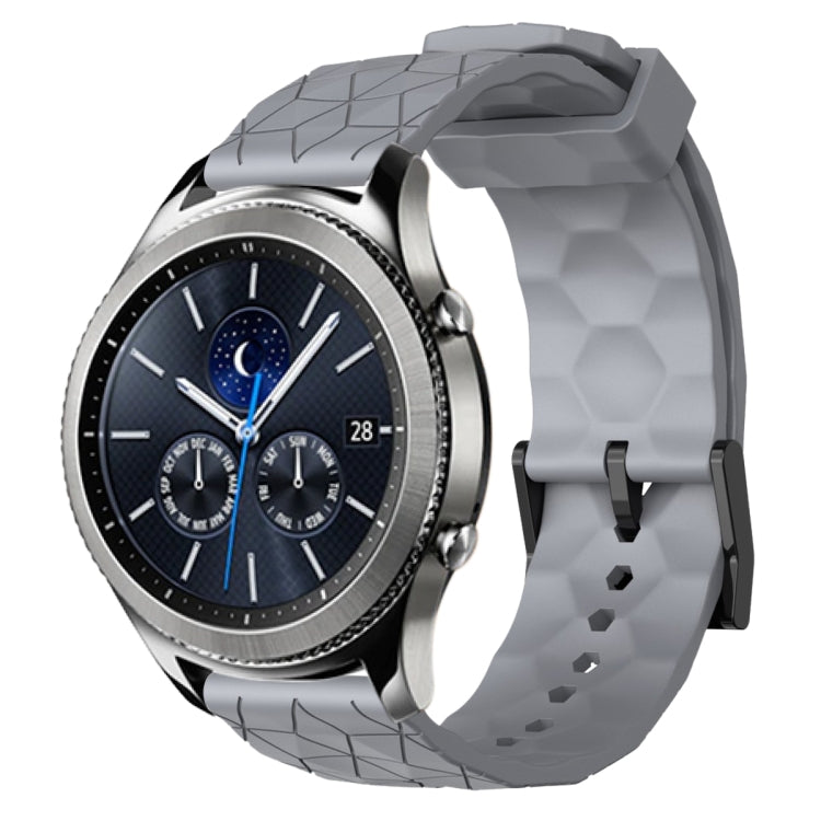 22mm Football Pattern Solid Color Silicone Watch Band, For Samsung Gear S3 Classic, For Samsung Gear S3 Frontier