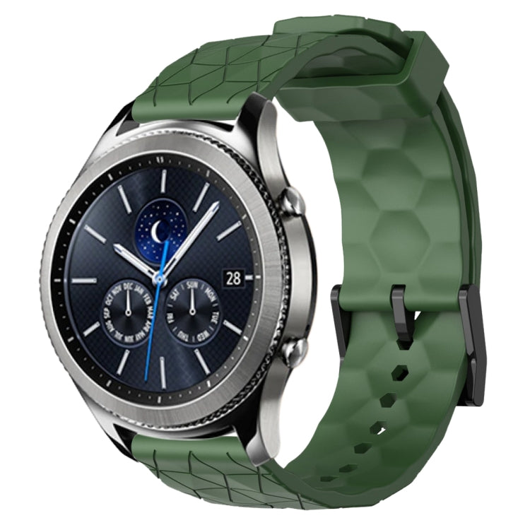 22mm Football Pattern Solid Color Silicone Watch Band, For Samsung Gear S3 Classic, For Samsung Gear S3 Frontier