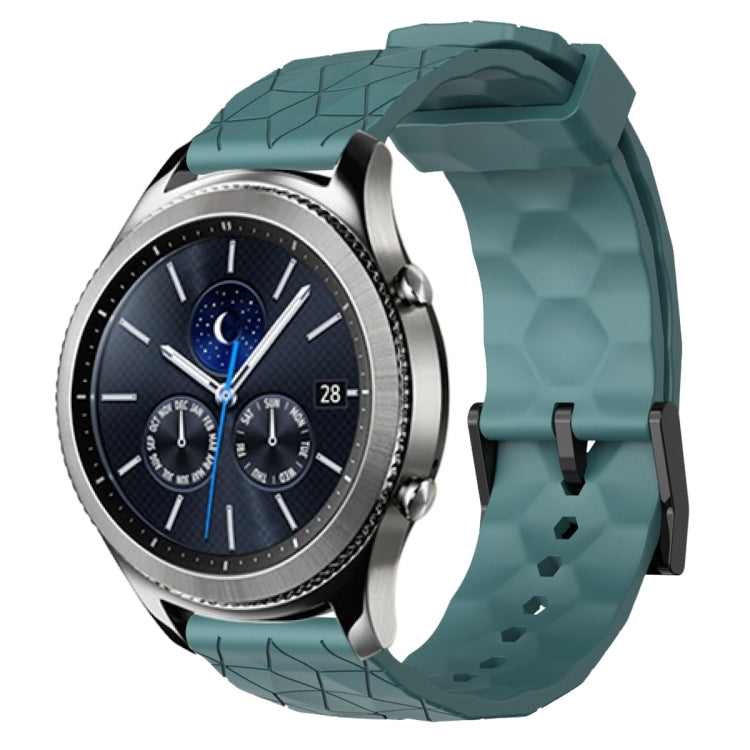 22mm Football Pattern Solid Color Silicone Watch Band, For Samsung Gear S3 Classic, For Samsung Gear S3 Frontier